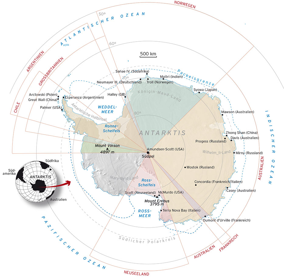 Antarktis Forschungsstationen